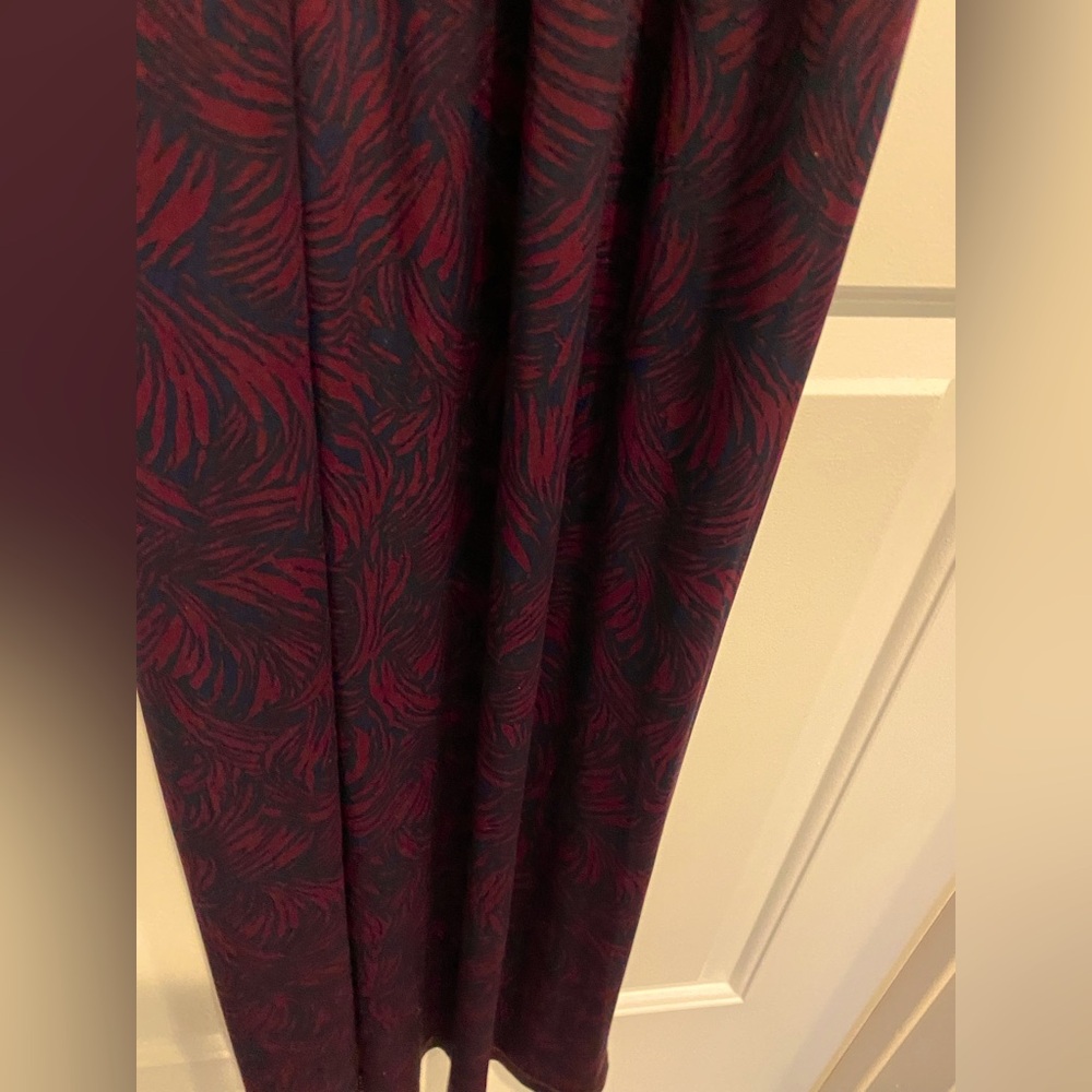 LOFT Maxi Dress – XS – Maroon & Navy Palm Print | Wedding Guest | Boho Chic - Picture 10 of 10
